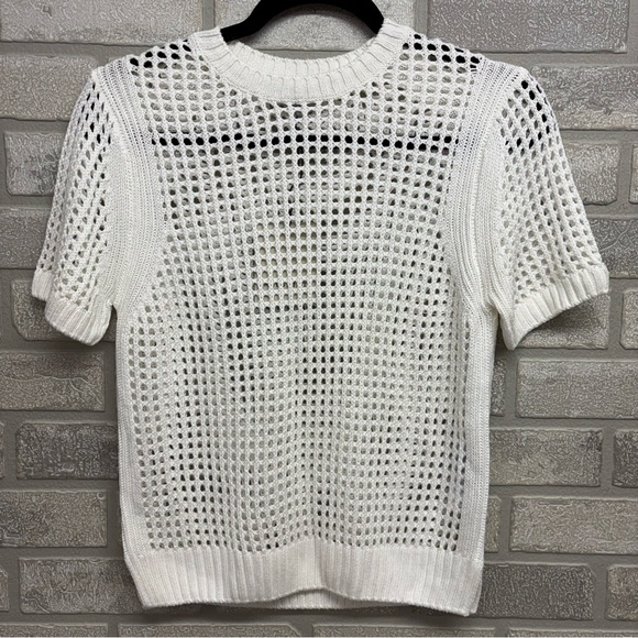AllSaints Chalk White Paloma Tee Short Sleeve Top S - Picture 2 of 9